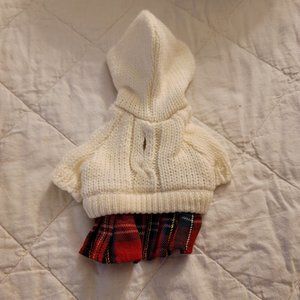 🥳 Casual Canine School girl hoodie with plaid skirt Sweater